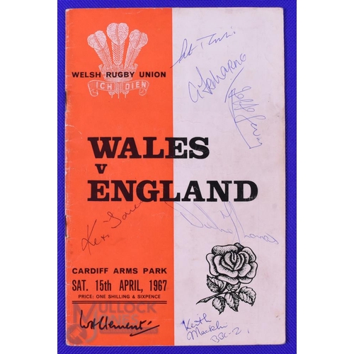 272 - 1956-1970 England and Wales Signed Rugby Programmes (4): All with some wear but generally G and with... 