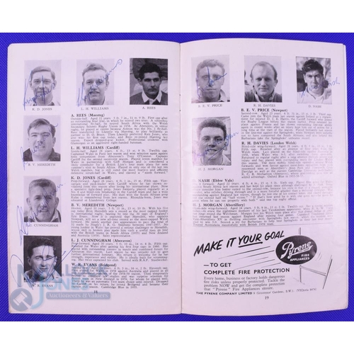 272 - 1956-1970 England and Wales Signed Rugby Programmes (4): All with some wear but generally G and with... 