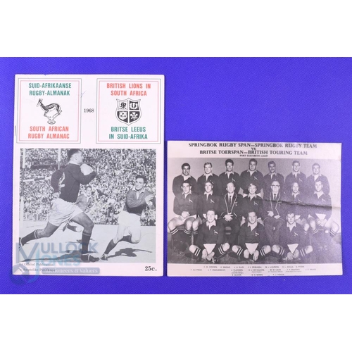 29 - 1968 British and I Lions Rugby, S African Rugby Almanac etc (3): Large issue with previews of tour, ... 