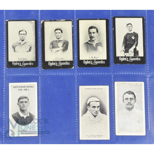 365 - Scarce 1900s Rugby Cigarette Cards (7): Taddy, Carolin (SA) 1907; Ogden's, Kerr, Irwin, Magee and Bo... 