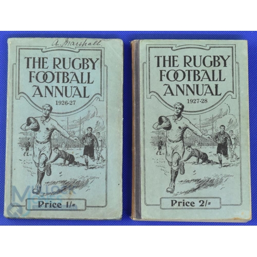 370 - 1926-7 and 1927-8 Rugby Football Annuals (2): Pair of mid-20s editions from the must-have series. G ... 