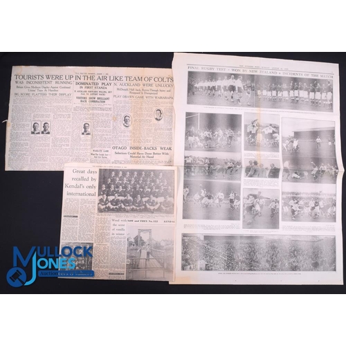 390 - Selected Large Cuttings from NZ and Australian Periodicals, 1930: British and I Lions Tour (Qty): Po... 