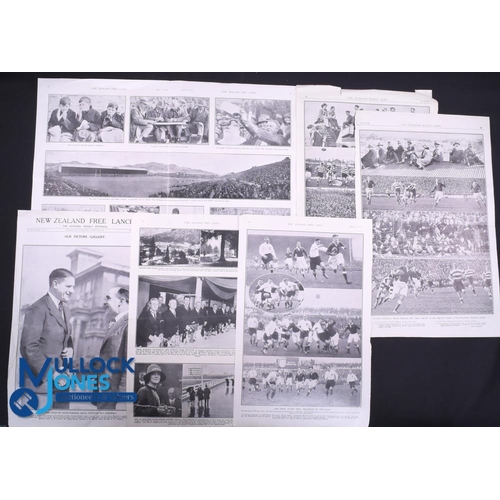 390 - Selected Large Cuttings from NZ and Australian Periodicals, 1930: British and I Lions Tour (Qty): Po... 