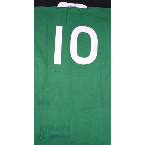 405 - 1980s WRU President's XV Green Matchworn Rugby Jersey: Green with special oval WRU President's XV ba... 