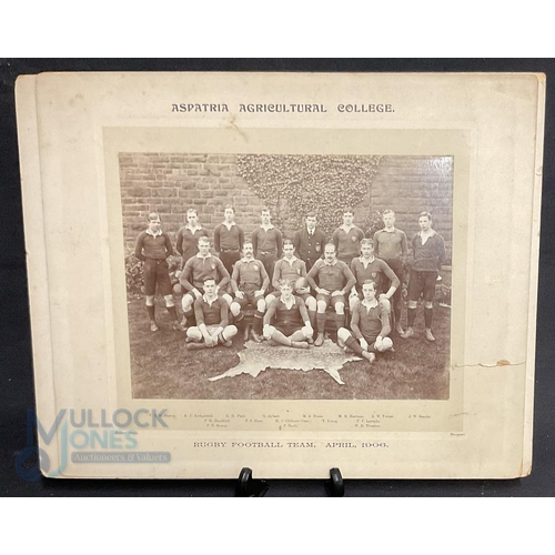 465 - Aspatria Agricultural College Rugby Football team photographs for seasons 1905-1906 and 1906 both ha... 