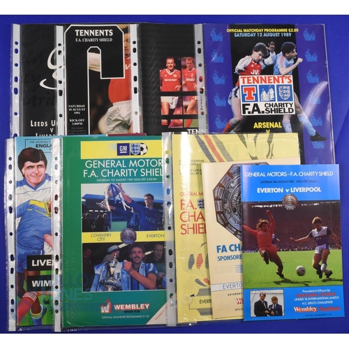 678 - Collection of Charity Shield match programmes to include 1984 Everton v Liverpool, 1985 Everton v Ma... 