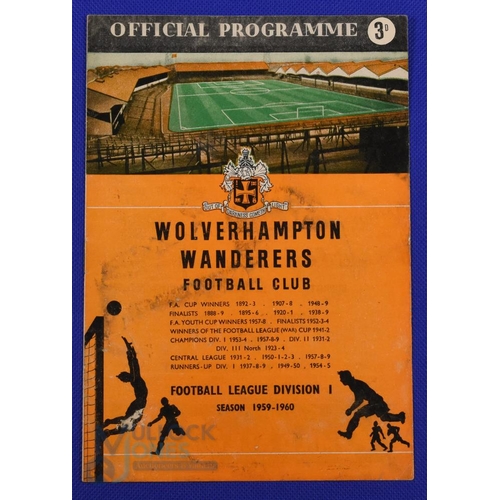 679 - 1959 Charity Shield Wolverhampton Wanderers v Nottingham Forest match programme 15 August 1959 at Mo... 