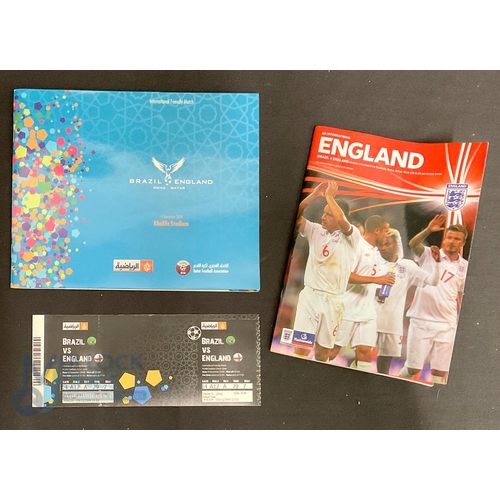 846 - International Match Pennant Brazil v England Kahlifa International Stadium Doha Qatar 14th November ... 