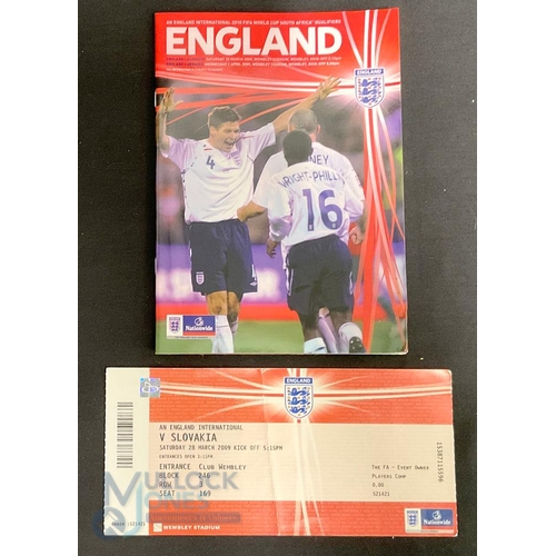 848 - International Match Pennant signed by David Beckham England v Slovakia Wembley Stadium 28th March 20... 