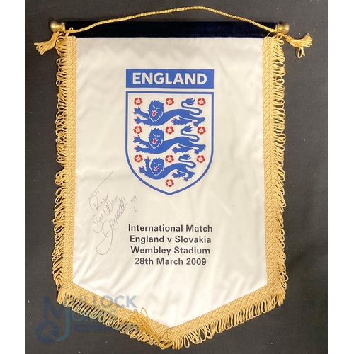 848 - International Match Pennant signed by David Beckham England v Slovakia Wembley Stadium 28th March 20... 