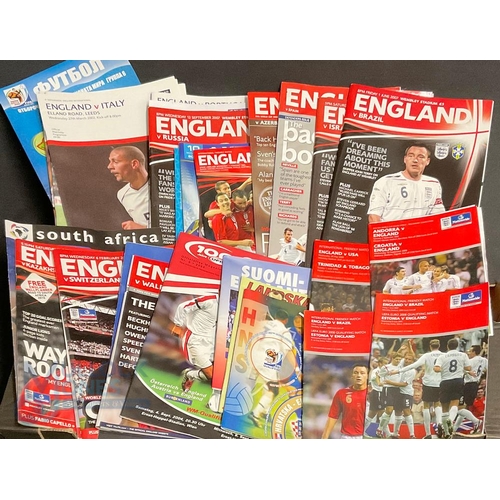 866 - Selection of International Football programmes from 2002 to 2010 to include home and away (Box). Not... 