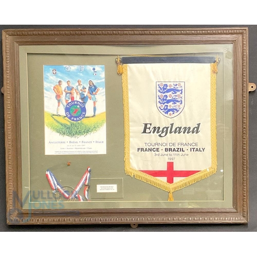 871 - Tournoi de France 3rd June to 11th June Match Pennant Brazil, England, France, Italy comes with offi... 