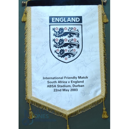 872 - International Friendly Match Pennant South Africa v England ABSA Stadium Durban 22nd May 2003 signed... 