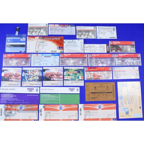 873 - Selection of England International Football Tickets 23 UK Games and 22 from various countries. Note:... 