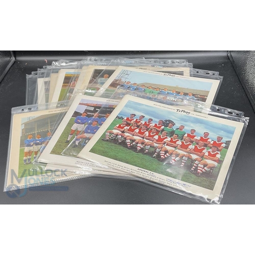 887 - Typhoo Tea Ltd Premium Issues 10 x 8 Famous Football Clubs 1965 series 2 Set of 24 (please note some... 