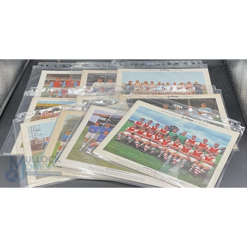 887 - Typhoo Tea Ltd Premium Issues 10 x 8 Famous Football Clubs 1965 series 2 Set of 24 (please note some... 