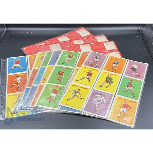 892 - A & BC Bubble Gum Cards - 1959 Football Cards red backed quiz sets 1-49 and 50-98 in plastic pages