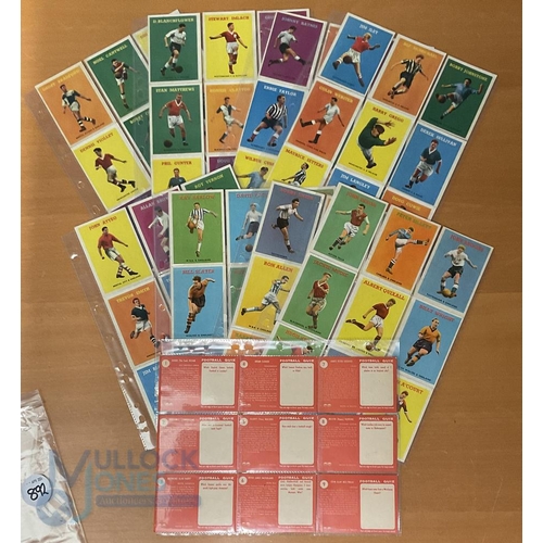 892 - A & BC Bubble Gum Cards - 1959 Football Cards red backed quiz sets 1-49 and 50-98 in plastic pages