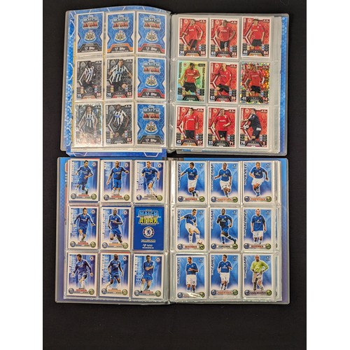 2159 - Collection of football memorabilia to include Topps Match Attax trading cards 2008/09 185 cards in  ... 