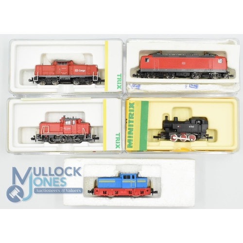 18 - N Gauge Model Railway - Minitrix Locomotives to include 12538, 12052, 12145, 2026 plus one other all... 