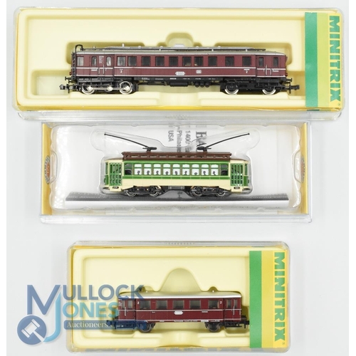 20 - N Gauge Model Railway - Minitrix Locomotives to include 12096, Bachmann 61093 Brill Trolley Lighted,... 