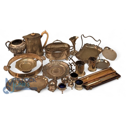 236 - Collection of Metalware, Silverplated Electro Plated Items: with noted examples of dishes, plates, h... 