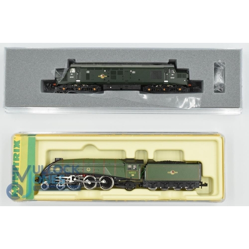 32 - N Gauge Model Railway - Graham Farish / 371-451 Class Diesel D6707 BR Green and Minitrix 12947  The ... 