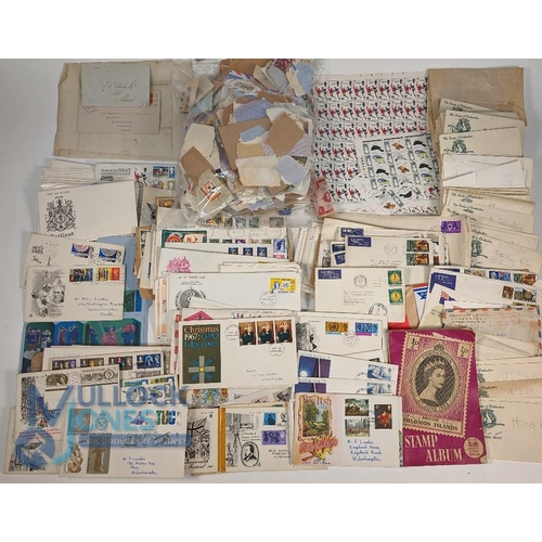 393 - Postage Stamps and Postal History. To include FDC, Stamps, 2 full sheets of 1966 England Winners 4d ... 