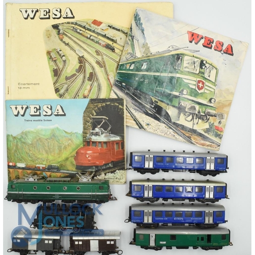 41 - TT Gauge Model Railway - Swiss Wesa Model Trains collection to include Locomotive SNCF Type CC 712 b... 