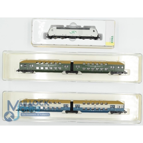 5 - N Gauge Model Railway - Minitrix DR, ITL to include Locomotive 12362 Coaches 13390, 13392 all boxed ... 