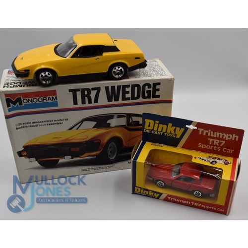 64 - Dinky Toys - 211 Triumph TR7 Sports Car near mint with a clean original box together with Monogram T... 