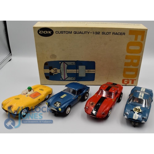 91 - Scarce 1:32 Scale Slot Cars Cox Competition. Consisting of Ford GT, Cheetah with one other all havin... 