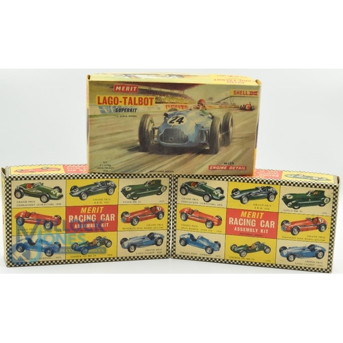 93 - Merit Racing Car Assembly Kits Including 1956 GP Maserati, 1956 Aston Martin DB 3S, Lago-Talbot Orig... 