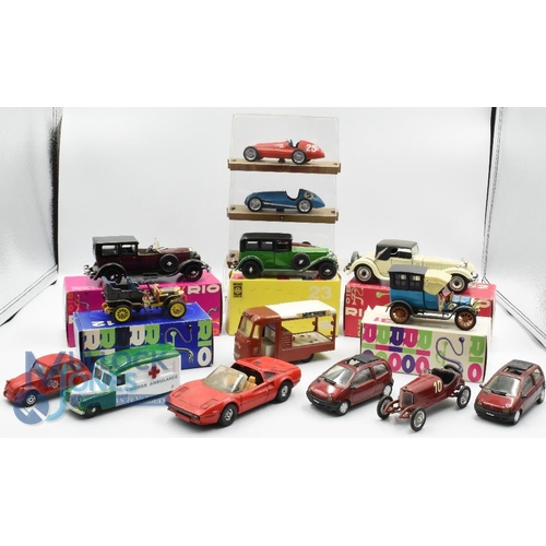 99 - Selection of Rio 1930 Style Model cars. Various Models, from Rio, Brumm, Corgi, Solido together with... 