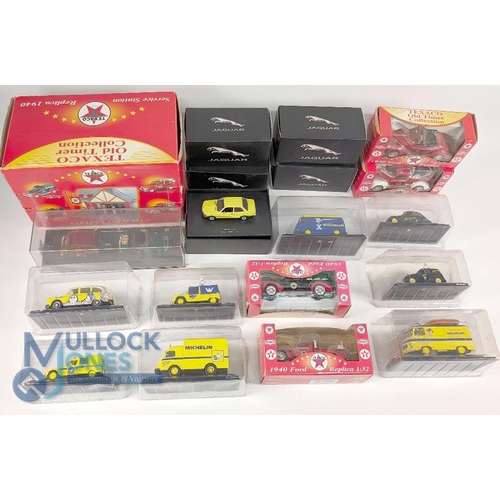 123 - Texaco Old Timer Collection Diecast Vehicles. 1940 Replica Service Station with 4 vehicles together ... 