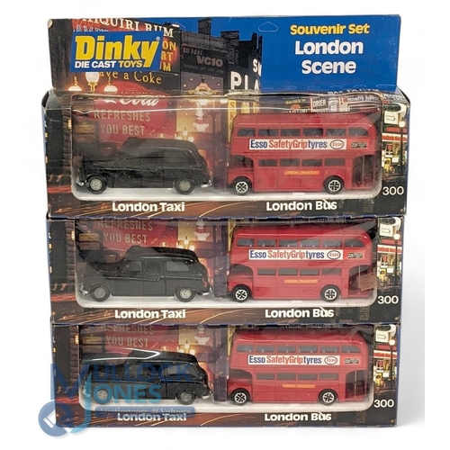 129 - Dinky Toys 300 London Scene Souvenir Set. Consisting of London Taxi and London Bus 1978 (new old sho... 