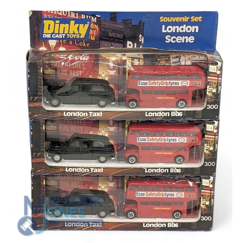 130 - Dinky Toys 300 London Scene Souvenir Set. Consisting of London Taxi and London Bus 1978 (new old sho... 