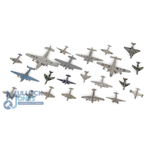 55 - Dinky Toys Airplanes Quantity of various models to consist of Whitworth, 704 York, Gloster Javelin, ... 