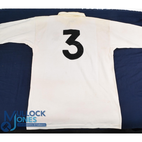 286 - 1988 Jeff Probyn Matchworn English Rugby Jersey: Classic unadorned large Nike No. 3 England white je... 