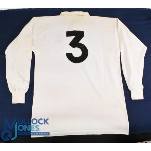 286 - 1988 Jeff Probyn Matchworn English Rugby Jersey: Classic unadorned large Nike No. 3 England white je... 