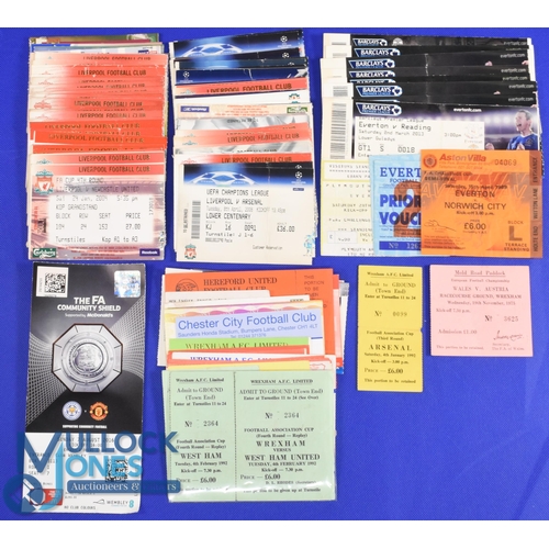 880 - Collection of football match tickets  to include Liverpool European homes 2001 Barcelona (UEFA s/f),... 