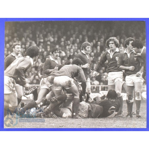 89 - 1979 Wales v Ireland Huge Press Photo Rugby Action Blowups (7): All from that game, b/w photos of gr... 