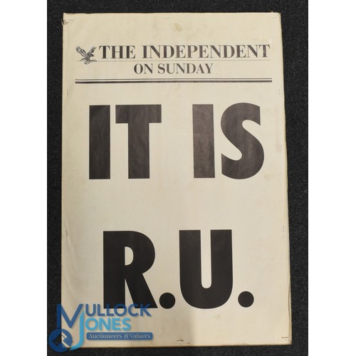 15 - Different! Full Size Rugby Press Ad Placards (5): c1990s, 30