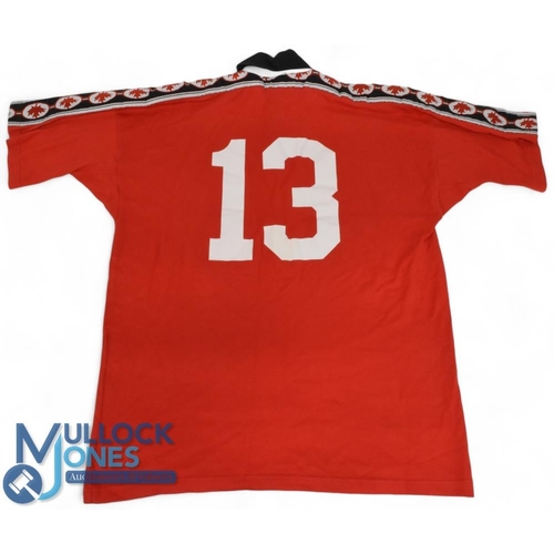 204 - Canada Rugby Jersey: Possibly 2001, official scarlet fully-logoed issue for No.13. Exchanged with En... 