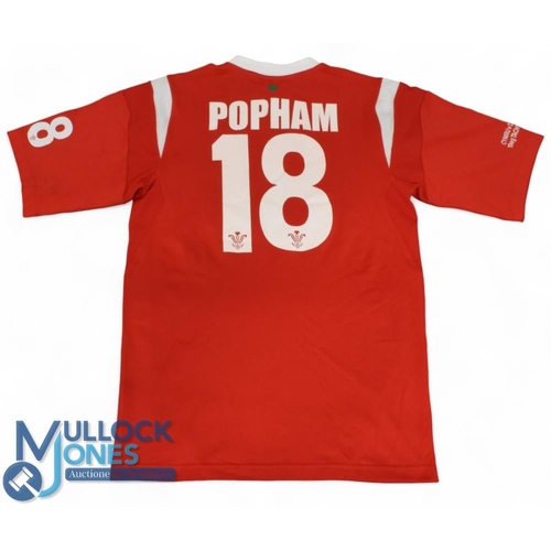 54 - Alix Popham, Cap no.1014, Scarlet no.18 Wales Rugby Jersey: Fully embroidered match-prepared sub's s... 