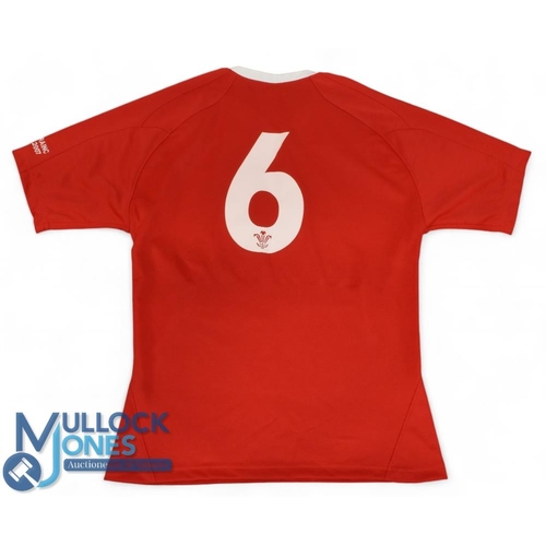 55 - Jonathan Thomas, Cap no.1013, Scarlet no.6 Wales Rugby Jersey: Unnamed but cap and player numbered, ... 