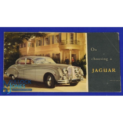 940 - Automobile - On Choosing a Jaguar 1956 - fold out Brochure with 4 large beautiful illustrations of t... 