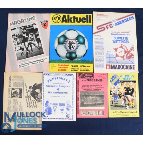 1071 - Selection of programmes to include 1960 European Cup s/f Eintracht Frankfurt v Rangers (dark salmon ... 