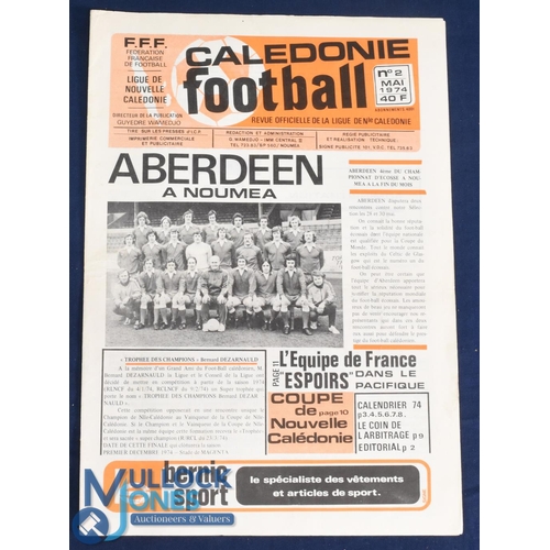 1072 - 1974 Aberdeen World Tour Noumea v Aberdeen 28 /30 May 1974 in New Caledonia, official league review ... 