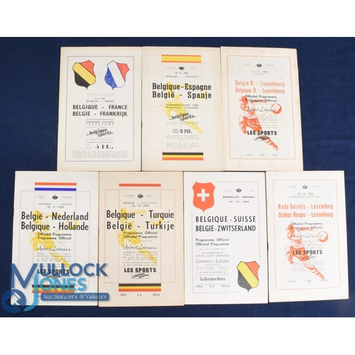 1080 - Selection of Belgium international match programmes 1950 France, 1951 Spain, 1957 Luxembourg 'B' int... 